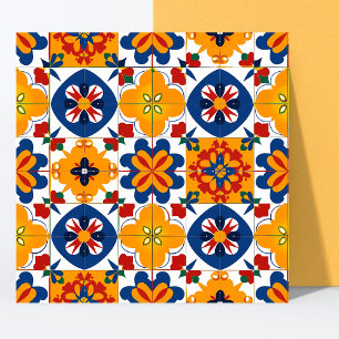 Modern Pattern Mexican Portuguese Colourful Tile