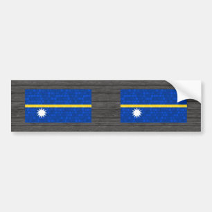 Modern Pattern Nauruan Flag Bumper Sticker