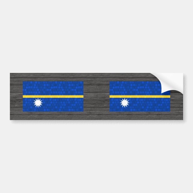 Modern Pattern Nauruan Flag Bumper Sticker (Front)