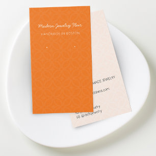 Modern Pattern Orange Earring Display Card