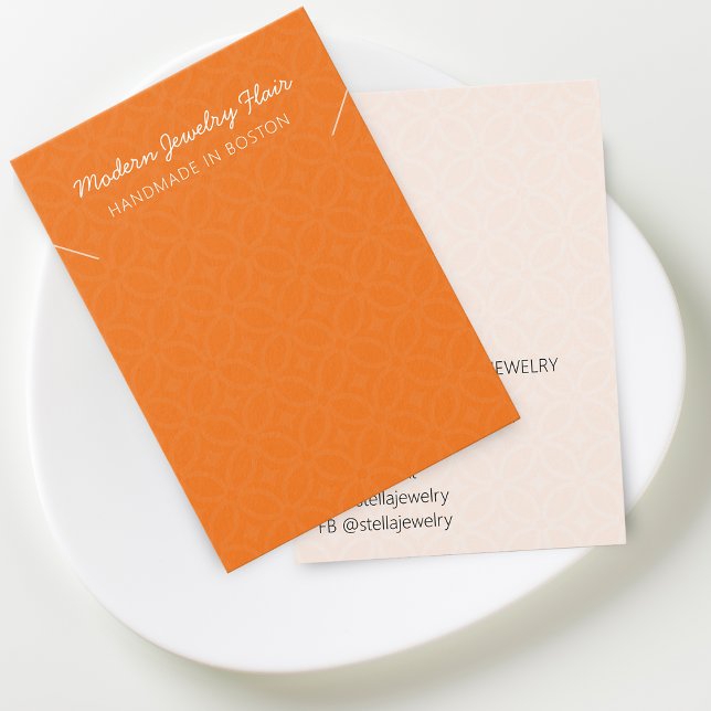 Modern Pattern Orange Necklace Display Card (Modern Pattern Orange Necklace Display Card)