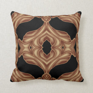 Modern Pattern Pillow-Home-Brown/Cream/Black Cushion