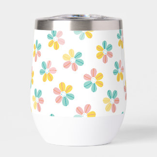 MODERN PATTERN pretty daisy flowers pastel