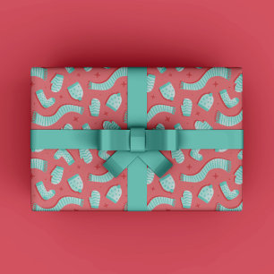 Modern Pattern Red Christmas Wrapping Paper