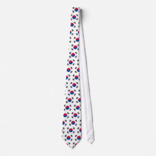 Modern Pattern South Korean Flag Tie