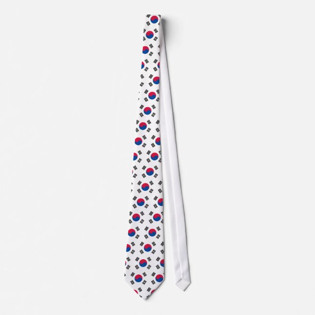 Modern Pattern South Korean Flag Tie (Front)