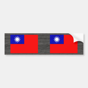 Modern Pattern Taiwanese Flag Bumper Sticker