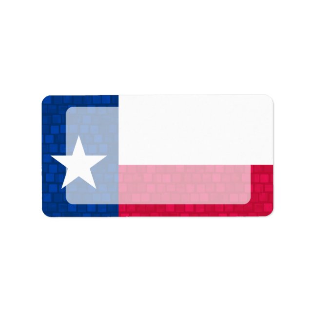 Modern Pattern Texan Flag Label (Front)