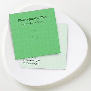 Modern Pattern Vivid Green Ring Display Card