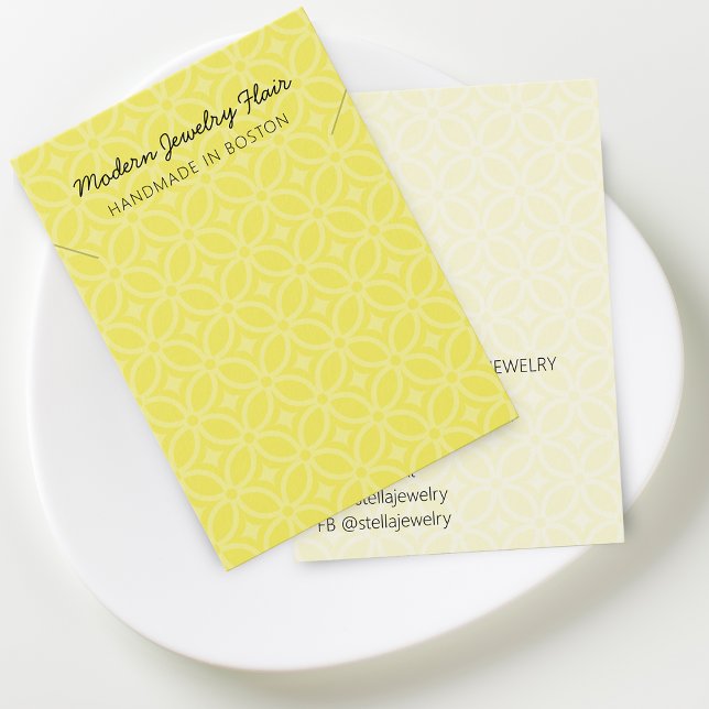 Modern Pattern Vivid Yellow Necklace Display Card (Modern Pattern Vivid Yellow Necklace Display Card)