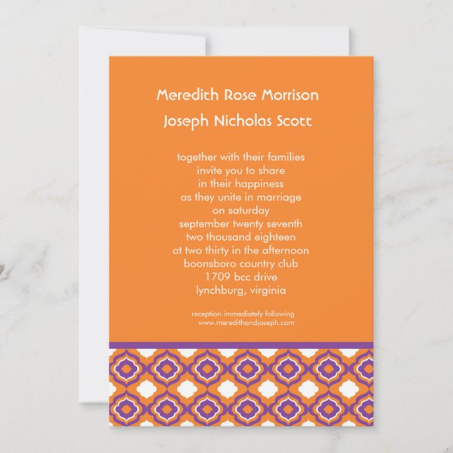 Modern Pattern Wedding Invitation (Front)
