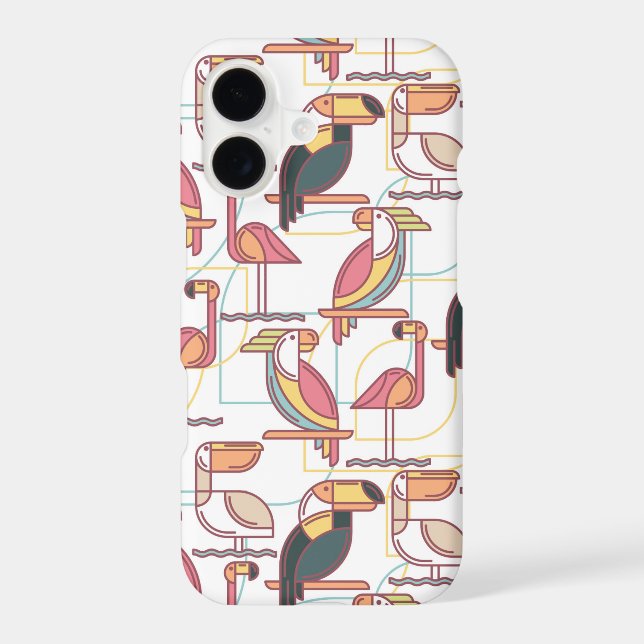 Modern Pattern With Tropical Birds (Back)