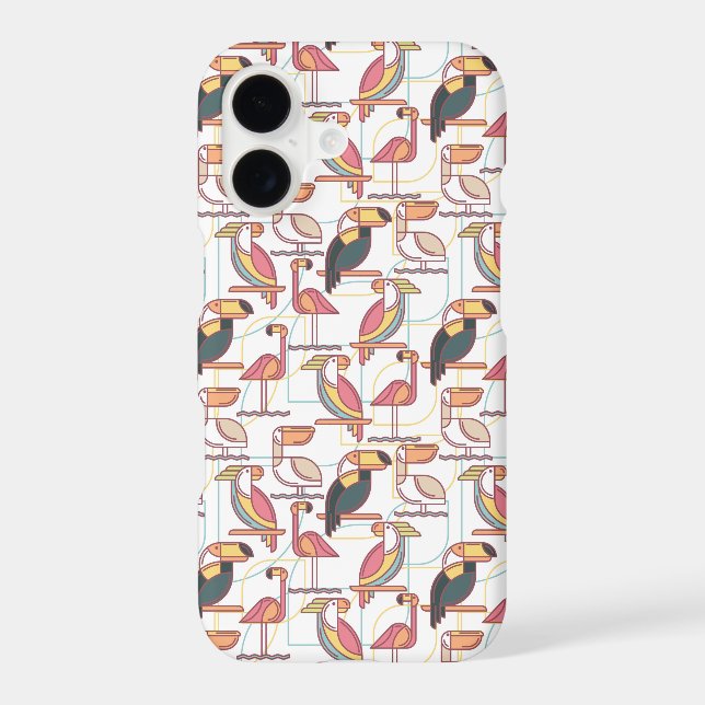 Modern Pattern With Tropical Birds (Back)