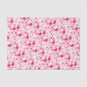 Modern Patterned Hearts Valentine's Day Tissue Paper