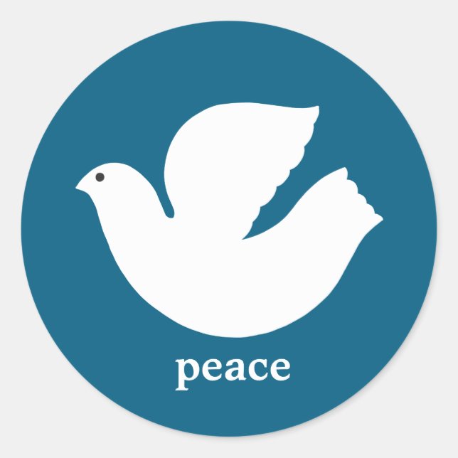 Modern Peace Holiday Envelope Seal (Front)