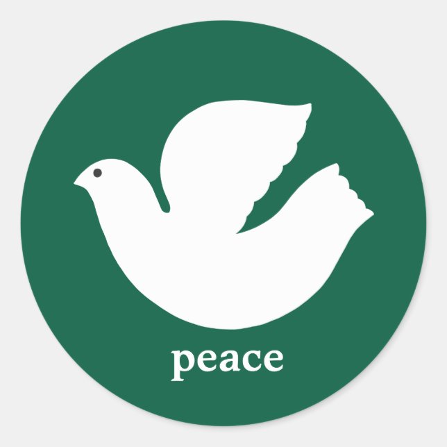 Modern Peace Holiday Envelope Seal (Front)