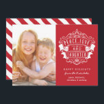 Modern Peace, Love, and Laughter Photo | Red Holiday Card<br><div class="desc">Fun,  modern styled holiday photo cards!</div>