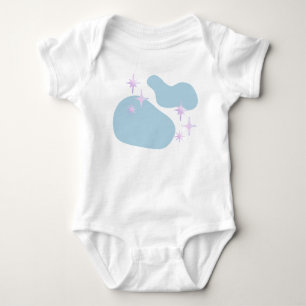 Modern Peaceful Blue And Star T-Shirt Baby Bodysuit
