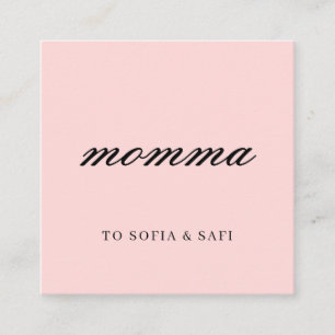 Modern Peach Mummy Contact Design Discount Card