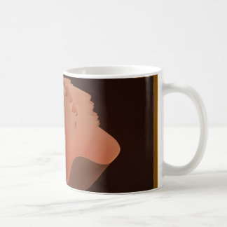 "Modern Peach Ruffle Abstract Art Mug" Coffee Mug