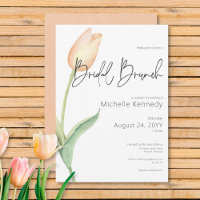 Modern Peach Tulip Solo Bridal Brunch