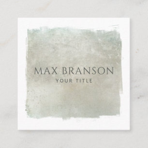 Modern Pearl Green Square Business Card