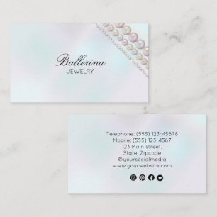 Modern Pearl Pattern Business Card