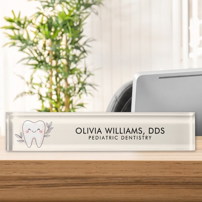 Modern Pediatric Dentist Nameplate (Creator Uploaded)