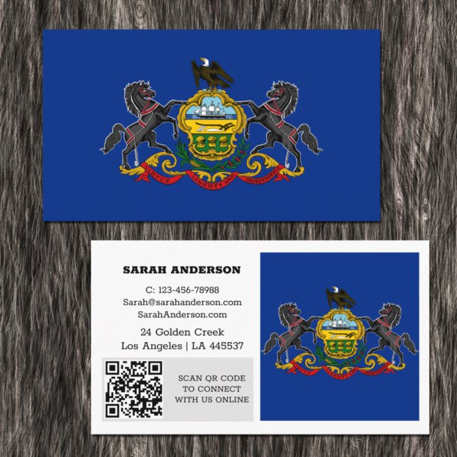Modern Pennsylvania Business Card, Flag / USA Card (Creator Uploaded)