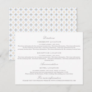 Modern Peonies Floral Wedding Info Enclose Card