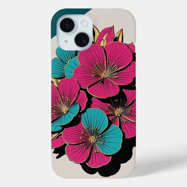 Modern peony design Case-Mate iPhone case (Back)