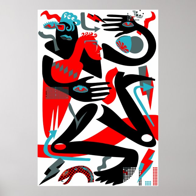 Modern people illustration poster (Front)