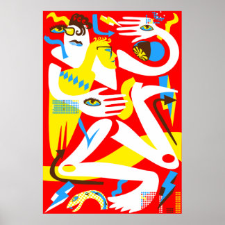 Modern people illustration poster