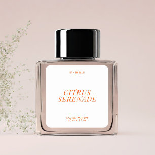 Modern perfume label elegant product sticker