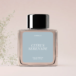 Modern perfume label elegant product sticker