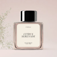 Modern perfume label elegant product sticker