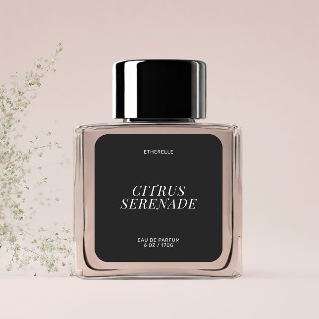 Modern perfume label elegant product sticker (Creator Uploaded)