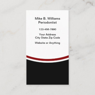 Modern Periodontist Dental Business Cards