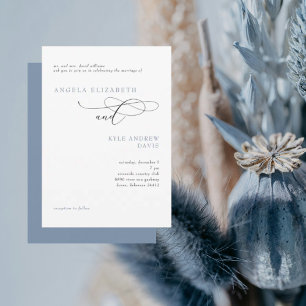 Modern Periwinkle Bride Parents Wedding Invitation