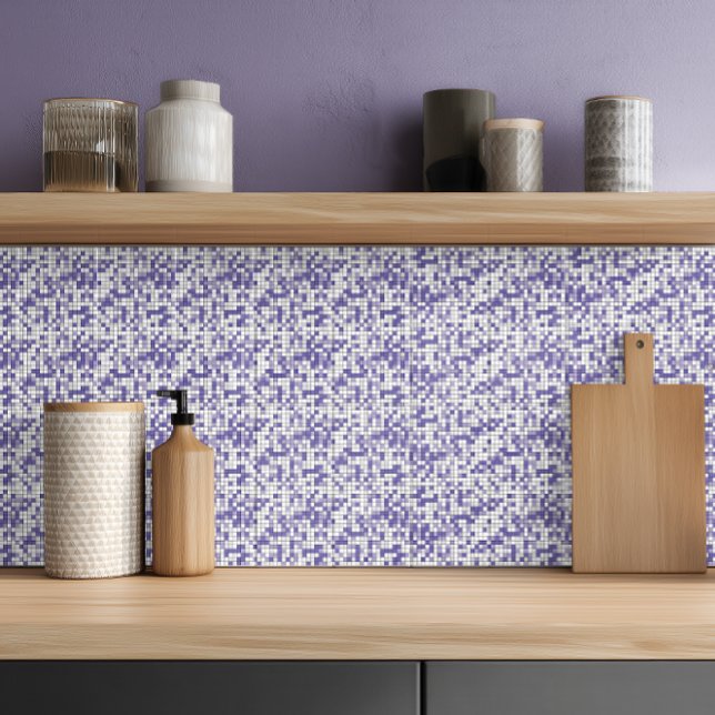 Modern Periwinkle Lavender Geometric Ceramic Tile (Creator Uploaded)