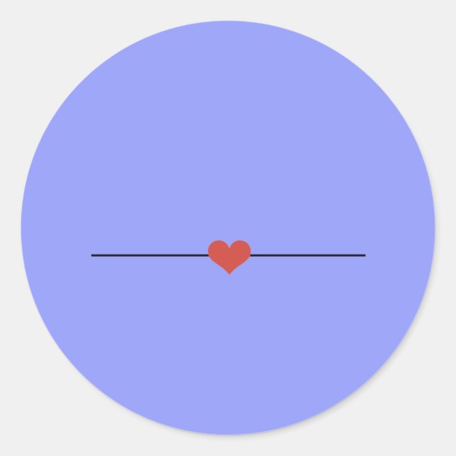 Modern periwinkle make your own  classic round sticker (Front)