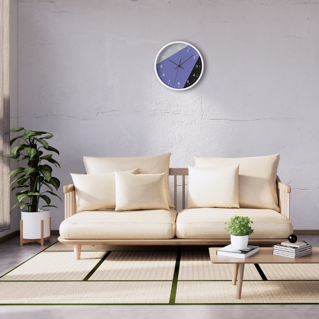 Modern Periwinkle Minimalist Geometric Clock (Creator Uploaded)