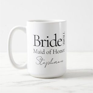 Modern Persoanlized Bride Tribe Bridal Party Gift Coffee Mug