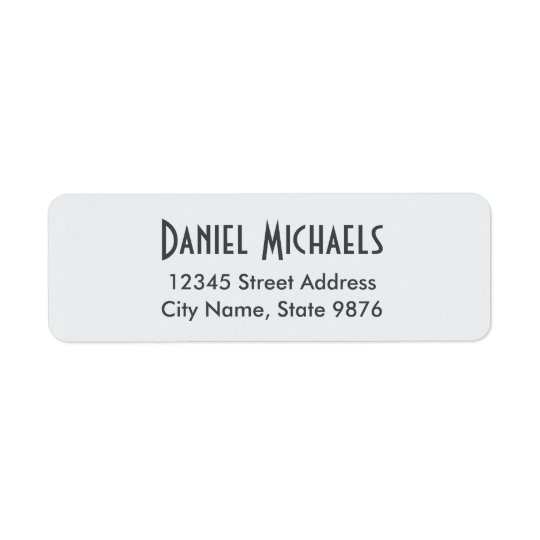 Modern Personal Address Label - Clear Snow White