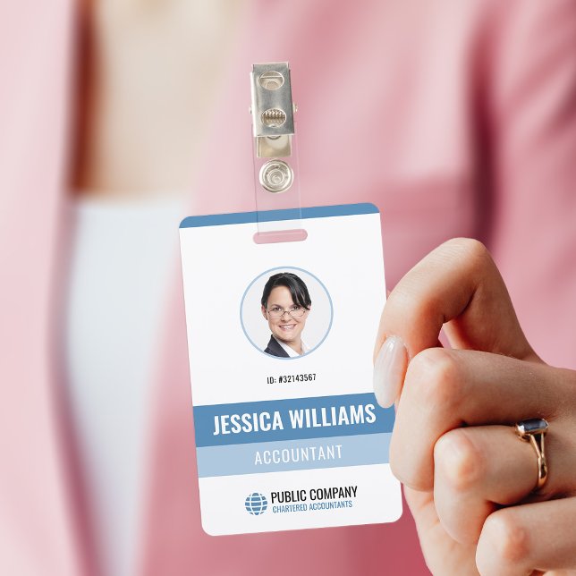 Modern Personal Photo Employee Staff ID Badge (Creator Uploaded)
