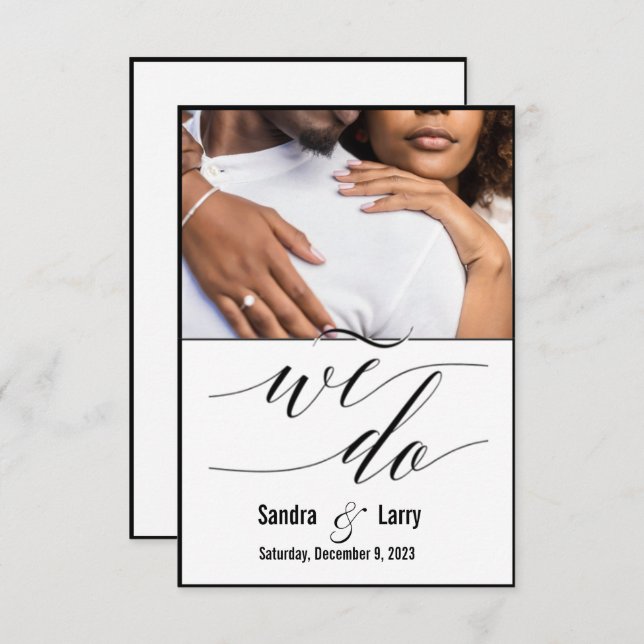 modern personal photo save the date RSVP card (Front/Back)