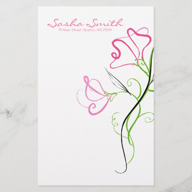 Modern Personal Stationery (Front)