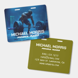 Modern Personal Trainer Fitness Gym Coach ID Badge