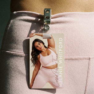 Modern Personal Trainer Fitness Influencer Photo ID Badge