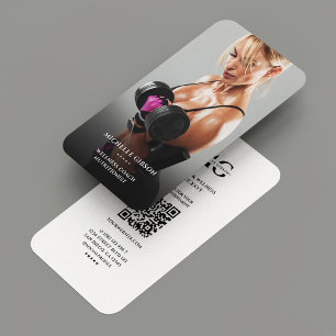 Modern Personal Trainer Fitness Wellness Coach Business Card